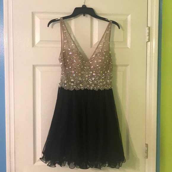 sequin babydoll dress